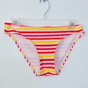 🍓 Arizona Jean Co. Rainbow Ombré Striped Juniors Swim Bikini Bottom Small